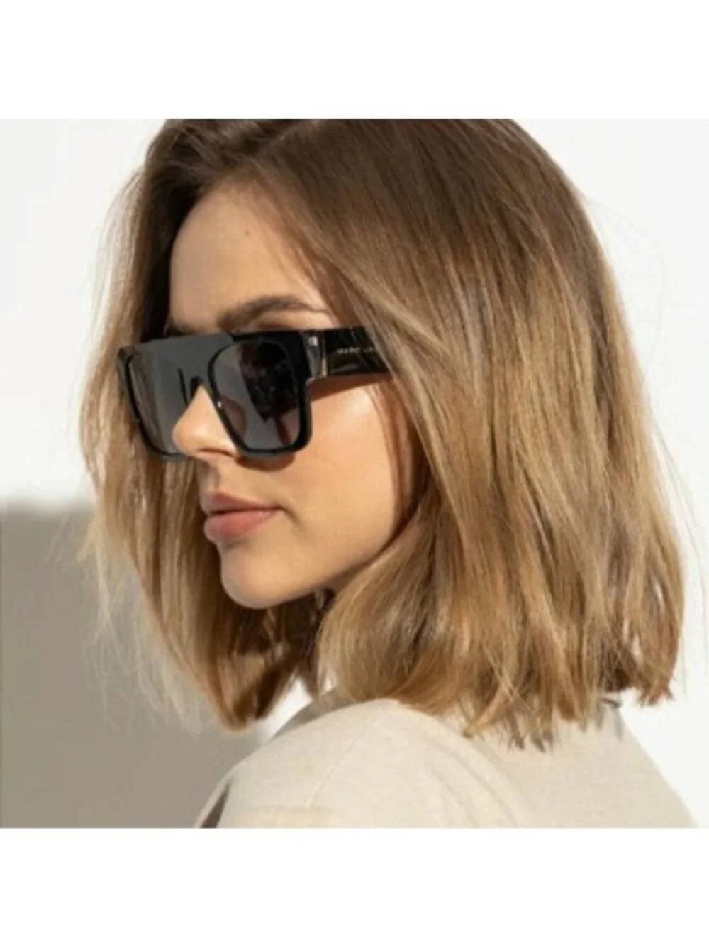 Marc Jacobs MARC 757/S 0KB7 9O Sunglasses Grey Square Frame, Grey Lenses